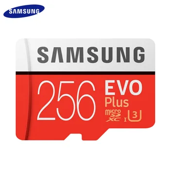 SAMSUNG Micro SD Kartico 256G 64GB 128GB 100Mb/s Class10 U3 UHS-I MicroSDXC Razred EVO+ Micro SD Pomnilniške Kartice TF Flash Kartice