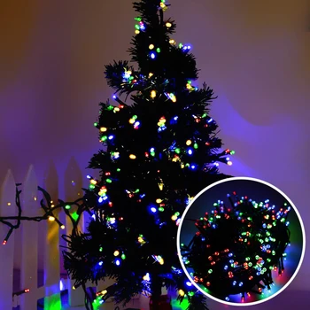 RGB Božič Niz Luči 10 Metrov, 8 Načinov Pravljice Luči, Doma Notranjo Xmas Tree Novo Leto Garland svate, Dekoracijo