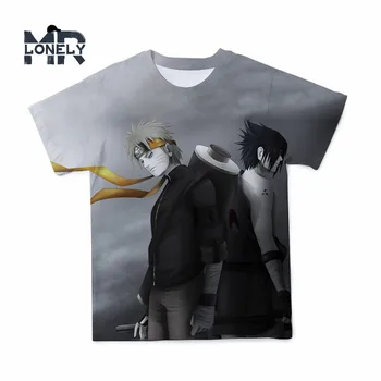 2021 3D Tshirt za Moške Spolne Naruto Kul Japonskih Risank Anime Tiskanja Kratek Rokav T Shirt Ulične Priložnostne majice 110-6XL