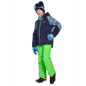 Fantje, Oblačila Zimsko Smučarsko Obleko Zgostitev Prostem Toplo Nastavite Snowboard Nepremočljiva Jakno, Hlače otroci oblačila