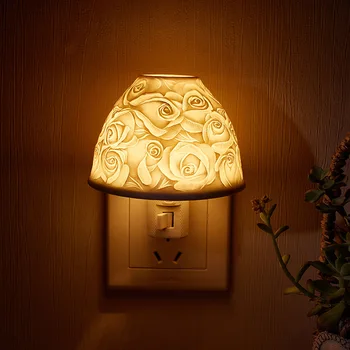 Kratek keramike bele živali olajšave LED nočna lučka spečih otrok spalnica postelji dišave Lučka EU/ ZDA plug baby romantični