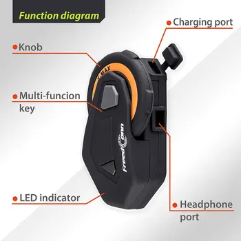 FreedConn Novo 1500M dvosmerno komunikacijo Bluetooth Interkom Motocikel Interfonski Jahanje Slušalke hkrati Interkom Sistem z FM