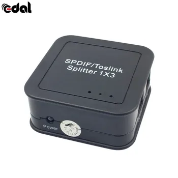 EDAL Prenosni Mini SPDIF TOSLINK Optični Delilnik Digitalni Optični 1x3 1 Vhod 3 Izhod Audio Splitter Adapter NAS Vtič S