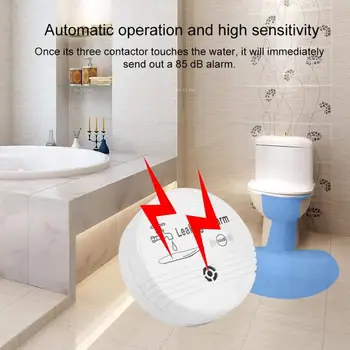 90 dB Brezžični Vode Detektor Senzorja Prepuščanje Vode Alarm Gospodinjstva za Dom, Kuhinjo, Wc