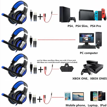 Nove Brezžične Slušalke Bluetooth Slušalke nastavljiv Stereo Slušalke Gaming Slušalke Z Mikrofonom Za PC Mobilni telefon
