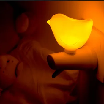Ptica LED nočne luči Otrok Živali Noč Svetlobe Risanka Otroka Vrtec Novost Lučka Spalnica Dekoracijo z NAMI plug
