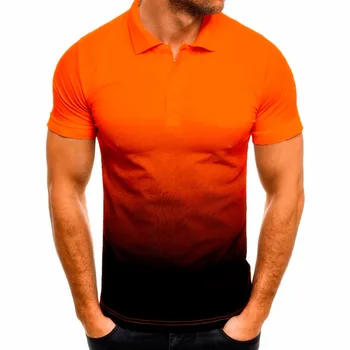 Moške Priložnostne Športnih T-shirt za Pomlad/Jesen 2020 Poletje POLO Majice s 3D Gradient Reverji