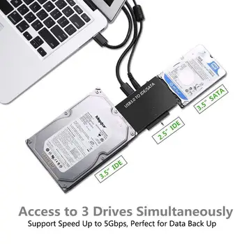 3 v 1, USB 3.0, da SATA IDE Podatki Kabel Za Prenosni RAČUNALNIK 2.5