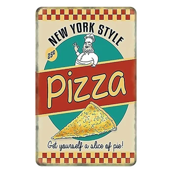 Pizza Prijavite Retro Kovinski Kositrne Plošče Slikarstvo Vintage Kuhinjo Kovinski Plakat Stenski Dekor Za Pizzeria Jedilnico, Restavracijo, Dekoracijo