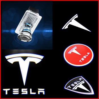 Avto LED 3D Logo Sence Svetlobe Dobrodošli Svetlobe Nano Dekorativni Signalna luč Za Tesla Model 3 Model X Model S Model Y Dodatki
