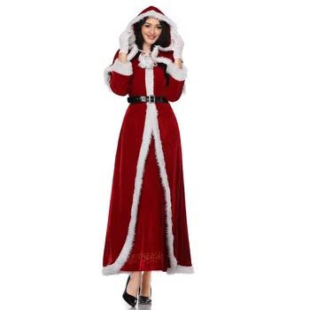 Ženske Božič Božiček Kostum Cosplay Fancy Obleke z Dolgimi Rokavi Božič Obleko Za Odrasle casa de papel disfraz