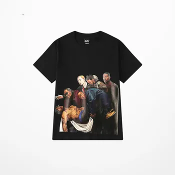 Hip Hop Bandit Banda Majica s kratkimi rokavi Moški Kanye West Coast 2PAC Risanka Tiskanja Smešne Majice s kratkimi rokavi Moški Ženske Ulice po Meri Tee Shirt Homme