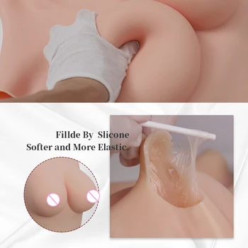 CYOMI Novo Nadgrajeno 1G 3-točka Ultra Realistično Silikonski Nogavice Ponaredek boob prsne oblike moškimi in za drag queen Povečanje prsi