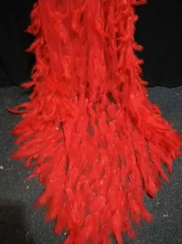 Visoko Elastična Seksi Žensk Obleko O-Vratu Rdečo Obleko Po Meri Ples Večer, Stranka, Moda Obleko