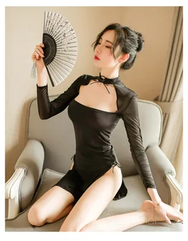 Kitajski cheongsam seksi perilo split vidika krilo enotno skušnjavi, klasične cheongsam obleko