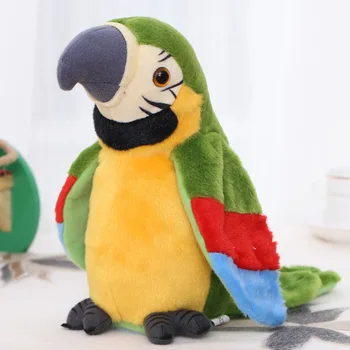 Elektronski Hišni Ljubljenčki Papiga Robot Ptica Lepo Govoriti Interaktivni Papiga Govori Govori Snemanje Zvoka Ponovite Polnjene Plišastih Živali, Igrače Darilo