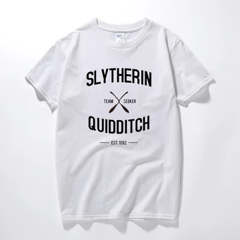 Camisetas hombre tee shirt Slytherin Quidditch Ekipa t shirt priložnostne Znamke tiskane bombažne majice kratek rokav t-shirt Poletje vrhovi