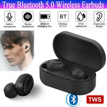 Airdots Bluetooth 5.0 Slušalke Brezžične Stereo Slušalke Za Xiaomi Redmi Airdots Z Mikrofonom Za Prostoročno Čepkov