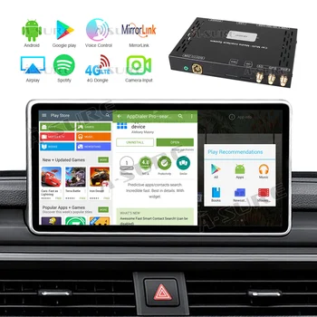 A-Prepričajte, Avto Video Vmesnik Za Android 9 4K Dekodiranje Polje GPS Brezplačno Daljinski upravljalnik Za Audi A3 A4 A5 A7 V2 V5 V7 WIFI 4G LTE SIM