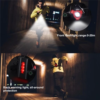 WEST KOLESARJENJE Nadgradnjo Šport Teče Luči LED Noč Varne vožnje Svetilka Opozorilne Luči USB Charge Prsih Lučka Lučka Ribolov