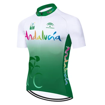 Španija ANDALUCIA kolesarski dres ekipe kolo jersey poletje dihanje hitro suhe abbigliamento ciclismo estivo 2021 uomo
