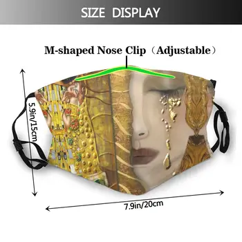 Klimt, ki jih Usta Masko Moj klimt, ki jih Serie Zlato Obrazno Masko Kul s Filtri za Odrasle, Otroci in Modnih Masko