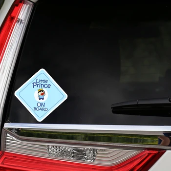 Aliauto Opozorilni Znak Avto Nalepke, Grafično Lovely Mali Princ Baby on Board Barve Visoke Kakovosti Dekoracijo Nalepke PVC,14 cm*14 cm