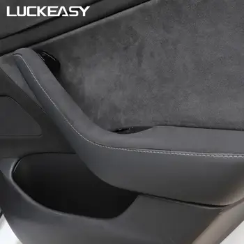 LUCKEASY Avto Flip krzno Vrata armrest zaščitnih Za Tesla model 3 2017-2021 Zaščitna Vrata Varstvo Film Nalepke.
