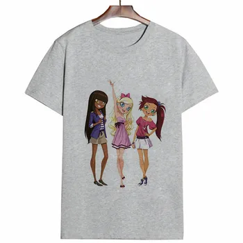LoliRock Čarobni Girl Print Majica s kratkimi rokavi Ženske 90. letih Harajuku Ullzang Modni T-shirt Grafični Srčkan Risanka Tshirt korejski Slog Top Tee