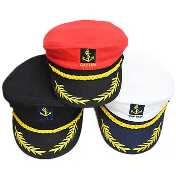Odraslih Jahte Vojaške Kape Čoln Skiper Ladje Mornar Kapetan Kostum Klobuk Nastavljiv Skp Mornarice Morskih Admiral za Moške, Ženske
