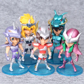 5Pcs/Set 10 cm Seiya figuric Knights of the Zodiac Lutka Janpaness Anime Risanke Igrače Otroci Darila Božič