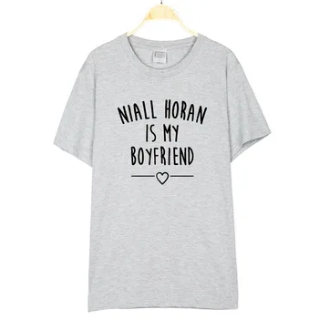 Nove Modne Ženske Moški T-shirt Kratek Rokav Retro Niall Horan Je Moj Fant Pismo Natisnjeno Ljubimec T Srajce Priložnostne Smešno Vrhovi