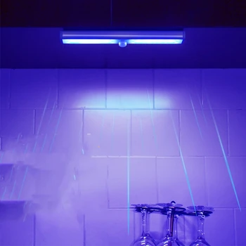 Vroče SV-UV LED Senzor Gibanja Kabinet Svetlobe, Brezžični Zatemniti Omaro Luči, Stenske Luči, Prenosni LED Luči, v Okviru Kabineta Svetlobe