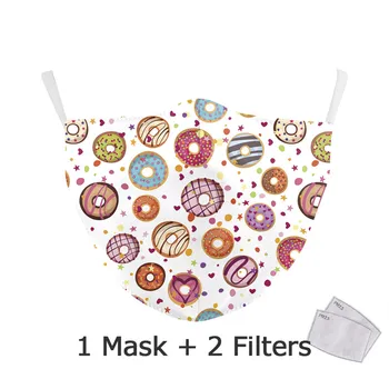 PM 2.5 Odraslih Masko Bombaž Usta Maske Proti Dihanje Anti-Prah Maske Srčkan Risanka Sveže Cvetje Stroj Prostem maske za obraz