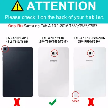 Projekcijska Stojala PU Usnja Kritje velja Za Samsung Galaxy Tab A6 10.1 T585 T580 SM-T587 T580N Zaščitna Tablični Primeru Z Reže za Kartice