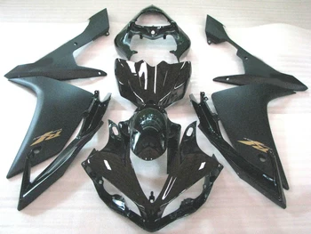 Črna Motocikel oklep komplet za Yamaha brizganje YZFR1 2007 2008 plastičnih fairings nastavite YZFR1 07 08 BC23