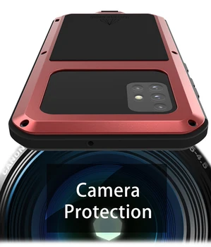 Kovinski Vodotesno Ohišje Za Samsung Galaxy A51 Primeru Shockproof Cover 360 Celotno Telo, Zaščitni Oklep Ohišje za Samsung Galaxy A51