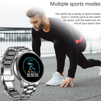 LIGE 2020 Nova Jekla Pasu Pametno Gledati Moške Srčni utrip, Krvni Tlak Spremljanje Športnih Pedometer Smartwatch Ženske Fitnes tracker+Box
