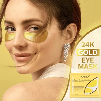 Kolagen Crystal Zlata Oči Masko Gel za Oči Lise Pod Očmi Temne Kolobarje Odstranite Proti Gubam Rumene Oči Pad Maske