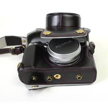 Luksuzni PU Usnje Primeru Kritje za Fujifilm X100F Fuji X100F Fotoaparat z Baterijo Odpiranje+Baterije, Shranjevanje Vrečko+ Usnje, usnjeni Pašček