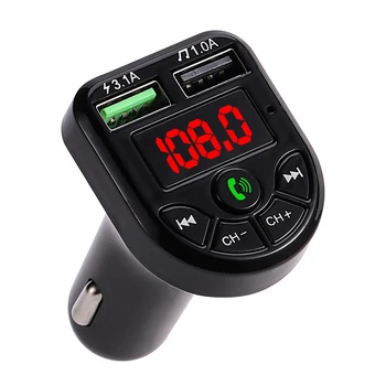 Bluetooth 5.0 FM Oddajnik Komplet MP3 Modulator Predvajalnik, Brezžični Prostoročni Avdio Sprejemnik Dvojni USB Hitro Polnilnik 3.1