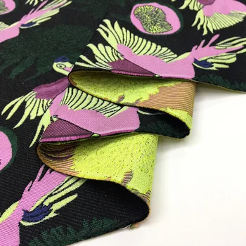 HLQON kakovostne natisnjene barvana preja jacquardske brocade poliester tkanine, ki se uporabljajo za tkiva ženske obleke oblačila mozaik