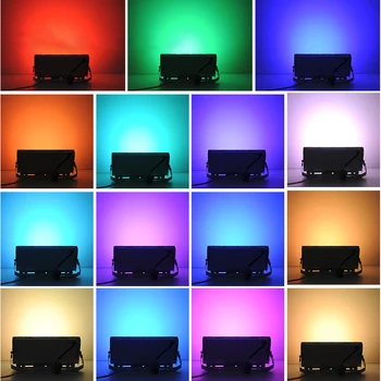 RGB Žaromet 50 W Reflektor LED Poplav Luči Vodotesen IP65 Pozornosti Stenska Podložka Zunanja Razsvetljava AC220V Vrt Ulične Svetilke