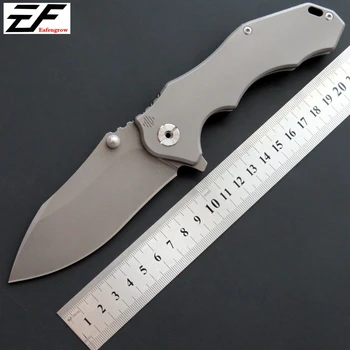 Eafengrow EF905 58-60HRC D2 Rezilo TC4 Ročaj Zložljiv nož za Preživetje Taborjenje orodje Lov Žepni Nož taktično eos prostem orodje