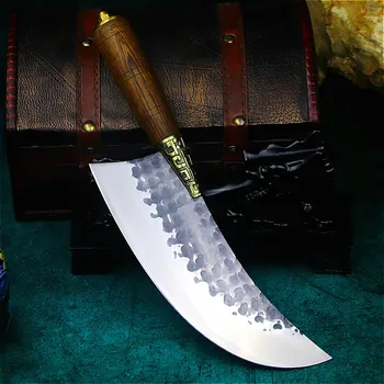 Kitajska Longquan krožni lok slicer Nož Kuhar nož za meso stojalo boning nož ubijanje ribe nož zakol nož nož na prostem