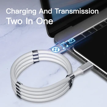 1,8 M Magnetnih Sunkov Nano Podatkovni Kabel Prenosne Magnetne napajalni Kabel USB Tip C 2.4 Hitro Polnilnik, Kabel Za iPhone Android