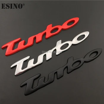 Nov Avto Styling Turbo Boost Nakladanje Spodbujanje 3D Kovinski Chrome Cinkove Zlitine Emblem Značko Nalepke, Nalepke za Mitsubishi Subaru