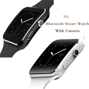 X6 Bluetooth Smart ura S Kamero, Za Moške, Ženske, Šport Zapestnica Zaslon na Dotik Podpira TF KARTICE Sim Manšeta Za Mobilni Telefon