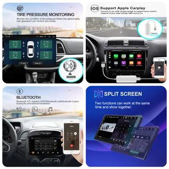 EKIY 2.5 D IPS Android 9.0 Avto Radio Stereo Multimedijske Za Ford Fiesta 2009-2017 Auto GPS Navigacija Ne 2 Din 4G BT Video Predvajalnik
