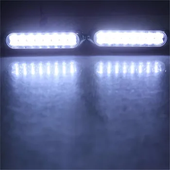 2x Univerzalna 16 LED Avto Van DRL Dan Vožnje Dnevnih Meglo Bela Svetloba Svetilke 6000k Auto Dan luči led avto
